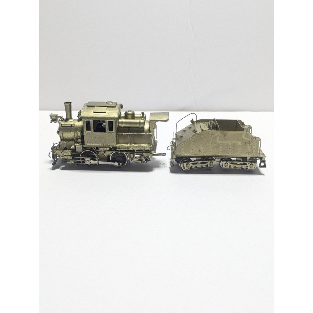 Vintage Japanese Brass HO Scale 0-4-0 Steam Locomotive & Tender Japan